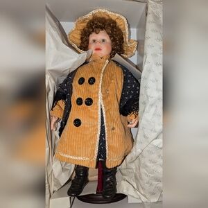 Lenox Doll with Tan Coat and Blue Dress